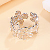 304 Stainless Steel Cuff Open Rings WG20B1A-01-2