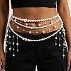 Summer Beach Alloy Imitation Pearl Tassel Waist Beads for Bikini WG13900-01-2
