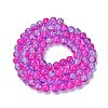 Spray Painted Crackle Glass Beads Strands CCG-Q002-10mm-09-4