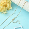 Brass Round Snake Chain Necklace for Men Women MAK-YW0001-09-5