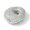 Rack Plating Brass Cubic Zirconia Pendants KK-S378-02P-O-2