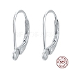925 Sterling Silver Leverback Hoop Earrings STER-L054-52S-5
