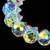 Electroplate Glass Beads Strands EGLA-D030-17T-3