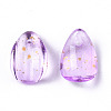 Transparent Spray Painted Glass Charms GLAA-T016-36-H03-2