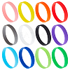 Gorgecraft 36Pcs 12 Colors Silicone Cord Bracelet BJEW-GF0001-12-1