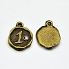 Antique Bronze Plated Alloy Rhinestone Charms ALRI-J153-01-NF-1