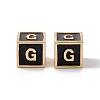 Rack Plating Brass Enamel Beads KK-B060-04G-01G-2