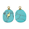 Synthetic Turquoise Pendants FIND-PW0015-01A-04-1