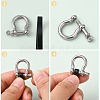 304 Stainless Steel D-Ring Anchor Shackle Clasps STAS-H142-06P-4
