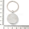 Half Round/Dome Alloy & Glass Pendant Keychain KEYC-D020-01P-01-3