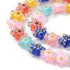 Handmade Lampwork Beads Strands LAMP-F029-03-4