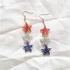 Independence Day Alloy Acrylic Dangle Earrings FS-WG49294-04-1