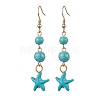 Synthetic Turquoise Dangle Earrings EJEW-JE05849-02-1