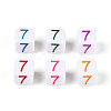 Opaque Acrylic European Large Hole Beads SACR-N020-01A-08-2
