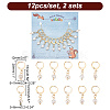 Natural Freshwater Pearl Pendant Locking Stitch Markers HJEW-AB00148-2