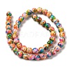 Synthetic Turquoise Dyed Camouflage Beads Strands G-E594-24N-A-3