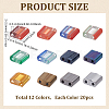 240Pcs 12 Colors 2-Hole Baking Paint Glass Seed Beads SEED-ME0001-10D-2