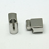 304 Stainless Steel Magnetic Clasps with Glue-in Ends STAS-I011-12-4