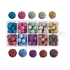 10 Colors Natural Lava Rock Round Beads G-JP0001-02-1