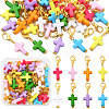 40Pcs 8 Colors Acrylic Pendant Decorations HJEW-YW00529-1