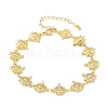 Brass Micro Pave Clear Cubic Zirconia Link Chain Bracelets for Women BJEW-A090-11B-G-4