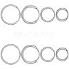 8Pcs 4 Styles Hypoallergenic F136 Implant Grade Pure Titanium Hoop Earrings EJEW-BBC0001-86-7