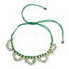 6Pcs 6 Colors Flower Glass Seed Beads & Natural Mixed Gemstone Beaded Bracelets BJEW-MZ00222-4