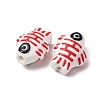 Handmade Printed Porcelain Beads PORC-F005-03B-01-2