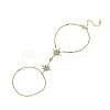 Summer 304 Stainless Steel Crystal Rhinestone Star Link Hand Chain Ring Bracelets for Women SA-CBAAE04-02G-3
