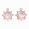 Faceted Glass Pendants GLAA-S191-002C-G-NR-2