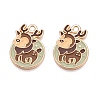 Christmas Theme Alloy Enamel Pendants ENAM-T020-10M-2