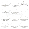 12Pcs 12 Styles Alloy Rhinestone Hair Bands OHAR-HS0001-05-1