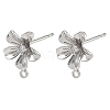 SHEGRACE Brass Micro Pave Cubic Zirconia Earring Stud Earring Findings XGRQ6M521-909P-1