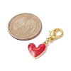 Heart Alloy Enamel Pendant Decoration HJEW-JM01491-4
