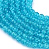 Crackle Glass Beads Strands X-CCG-Q001-8mm-06-3