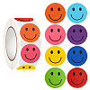 Round Dot Paper Self-adhesive Smiling Face Reward Stickers PW-WG51572-01-1