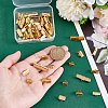 60Pcs 6 Styles 304 Stainless Steel Ribbon Crimp Ends STAS-UN0063-91G-3
