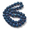 Electroplated Natural Lava Rock Beads Strands G-A251-D01-01E-1