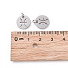 304 Stainless Steel Charms STAS-Q201-T445-12S-4
