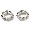 Rack Plating Brass Micro Pave Cubic Zirconia Beads KK-A186-01B-P-3
