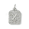 Rack Plating Brass Micro Pave Clear Cubic Zirconia Charms KK-G501-01X-P-1