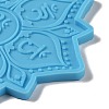 DIY Six Syllable Mantra Pattern Lotus Shape Coaster Silicone Molds DIY-G083-01-4