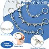 6Pcs 3 Styles Hip-hop Style Stainless Steel Shoe Chains FIND-CJ0003-91-3
