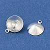 Ion Plating(IP) 304 Stainless Steel Pendant Pointed Back Rhinestone Settings STAS-U025-05B-S-2