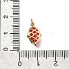 Brass Charms KK-Q043-06G-02-3