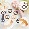 30Pcs 5 Colors Resin Scarf Clips BUTT-NB0001-86-4