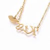 304 Stainless Steel Pendant Necklaces NJEW-O104-03-3