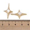 Brass Pave Shell Pendants KK-G497-09G-3