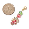 10Pcs Christmas Alloy Enamel Pendant Decorations HJEW-JM02534-3