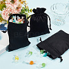 DELORIGIN 12Pcs Velvet Cloth Drawstring Bags TP-DR0001-01D-04-4